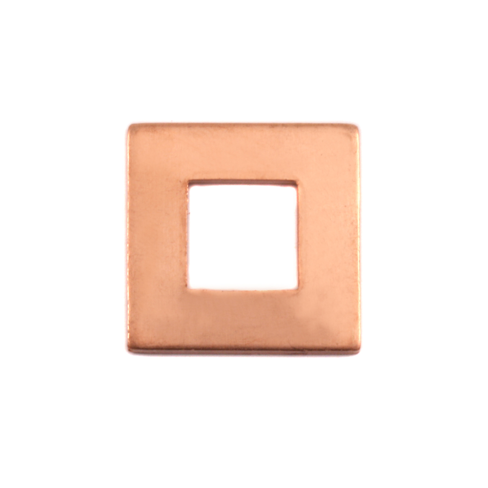 Metal Stamping Blanks Copper Square Washer, 19mm (.75"), 18g